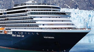 Holland America Westerdam cruise ship sailing through arctic