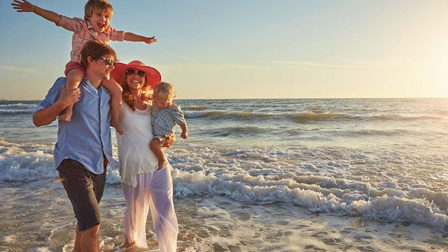 Family enjoying a holiday