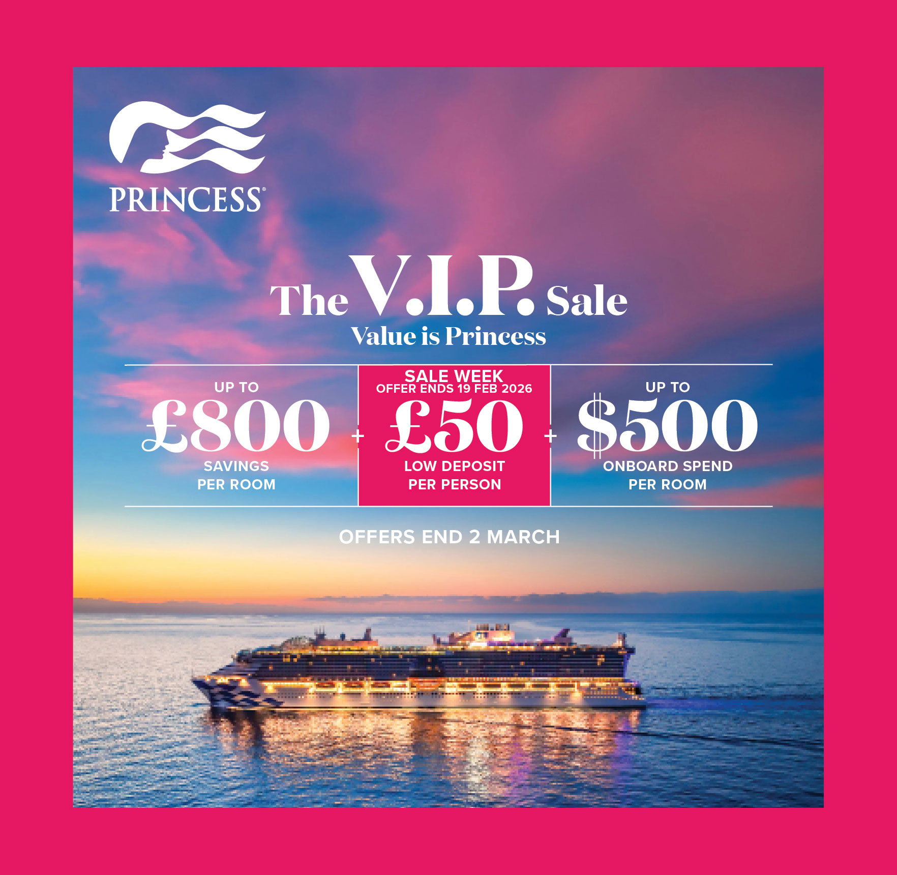PRINCESS CRUISES SALE