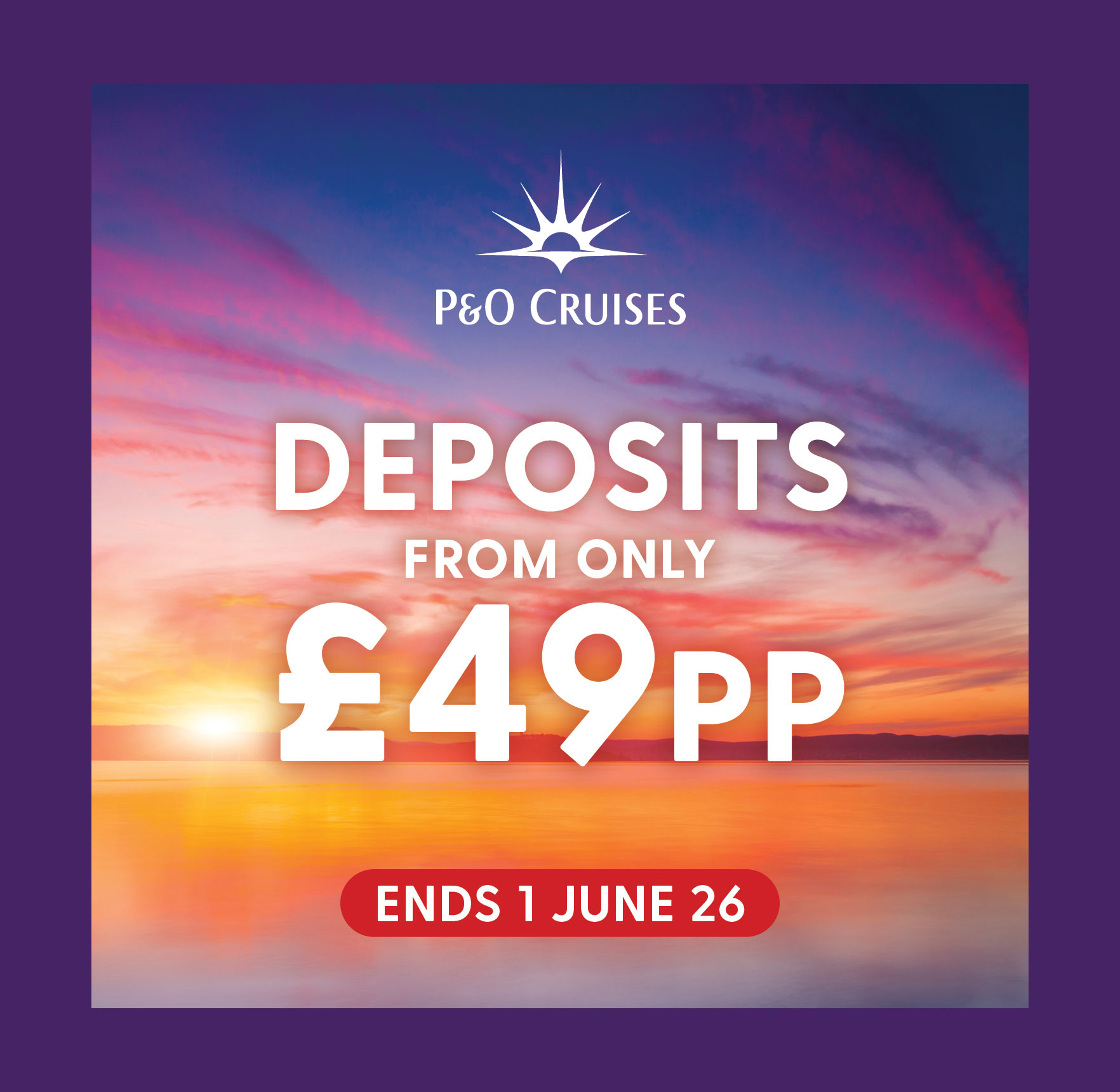 LOW DEPOSIT WITH P&O CRUISES